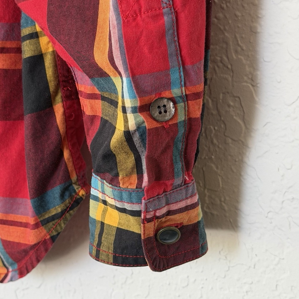 VTG Liz Wear Shirt Womens Large Plaid Cotton Button Up Long Sleeve Claiborne - Picture 6 of 11